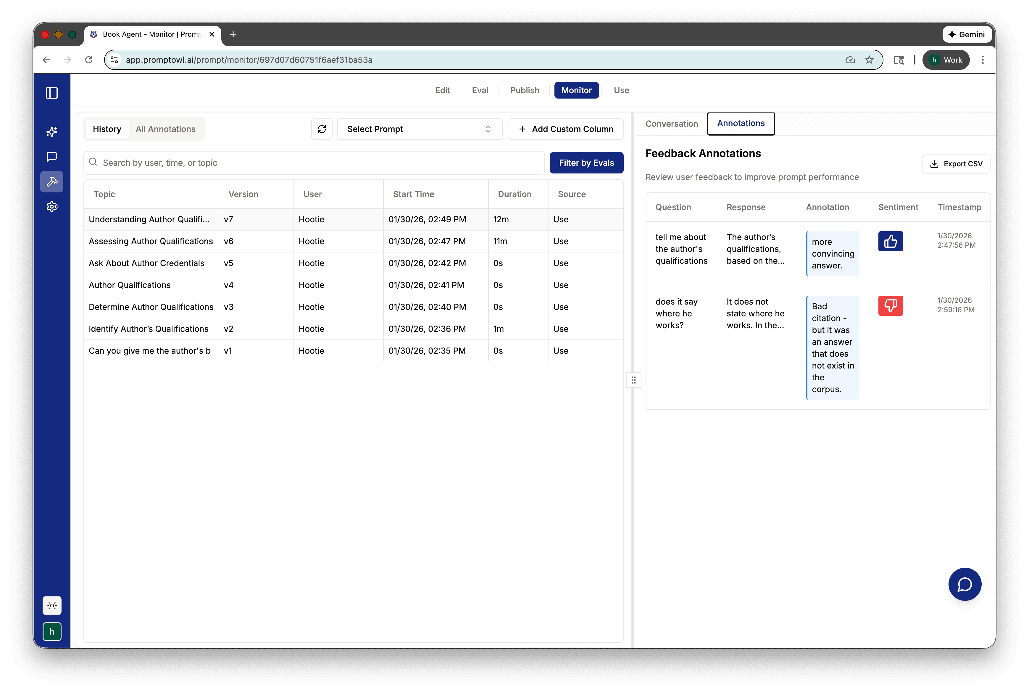 PromptOwl Audit and Governance